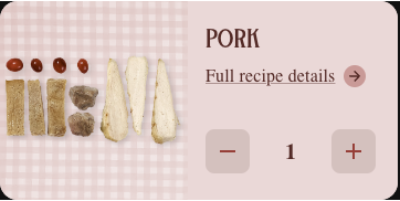 recipe card quantity