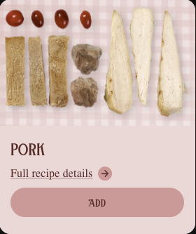 recipe card selectable